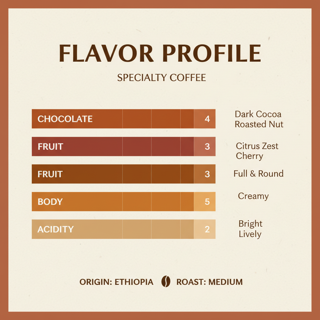Coffee flavor profile graphic